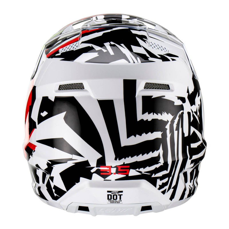 Leatt 2023 Junior 3.5 Motorcycle Helmet - Zebra Size YM