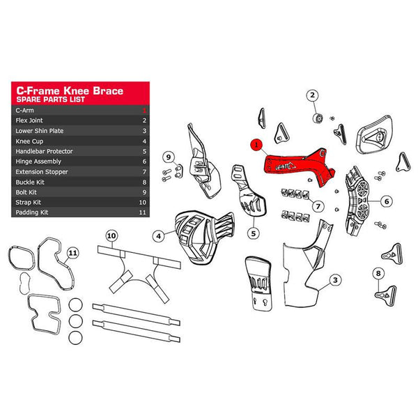 C-FRAME C-ARM ALU FORGED RIGHT