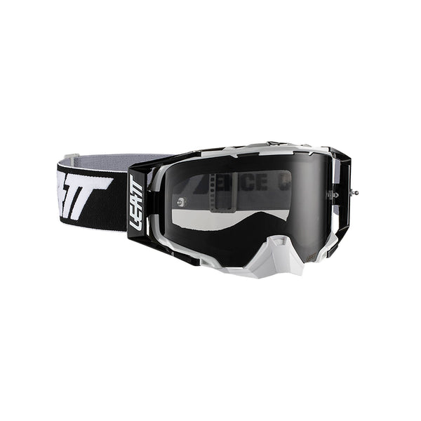 LEATT GOGGLE VELOCITY 6.5 BLK/WHT - DARK SMOKE LENS