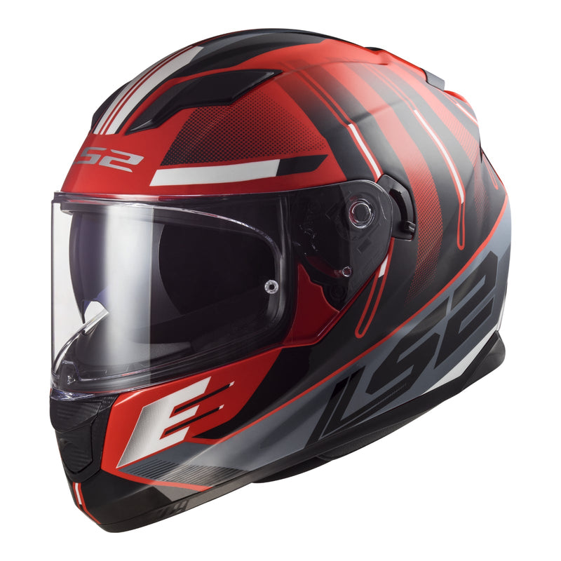 LS2 FF320 Stream Evo Shadow - Red / White Road Helmet Size 2XL 64cm