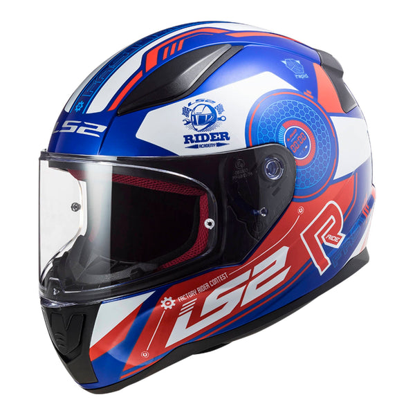 LS2 Helmets FF353 Rapid Stratus Blu Red White XS 53cm 54cm