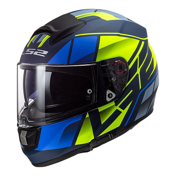 LS2 FF397 VECTOR HELMET KRIPTON MATTE BLUE HI-VIS 2XL 63cm 64cm