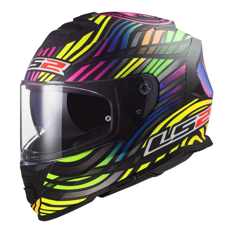 LS2 FF800 Storm II Power - Matte Black / Rainbow Road Helmet Size 3XL 66cm