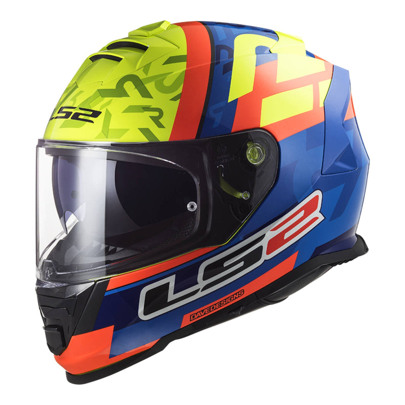 LS2 FF800 Storm Salvador Replica - Matte Yellow / Blue / Orange Road Helmet Size 2XL 64cm