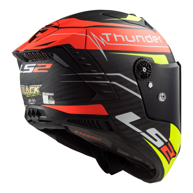 LS2 FF805 Thunder Attack - Matte Red / Hi-Vis Yellow Road Helmet Size 2XL 64cm