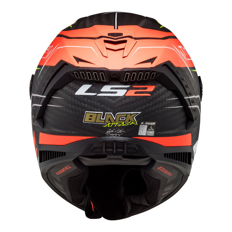 LS2 FF805 Thunder Attack - Matte Red / Hi-Vis Yellow Road Helmet Size 2XL 64cm