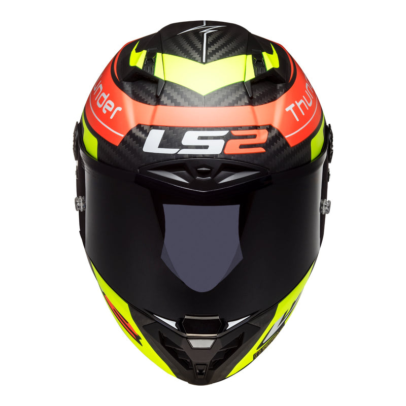 LS2 FF805 Thunder Attack - Matte Red / Hi-Vis Yellow Road Helmet Size Small 56cm