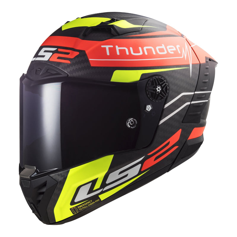 LS2 FF805 Thunder Attack - Matte Red / Hi-Vis Yellow Road Helmet Size 2XL 64cm