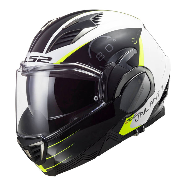 LS2 Helmets FF900 Valiant 2 Codex White Black Flip Front S 55cm 56cm