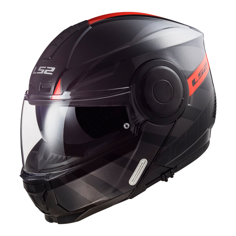 LS2 FF902 Scope Hamr - Black / Titanium / Red Road Helmet Size XS 54cm