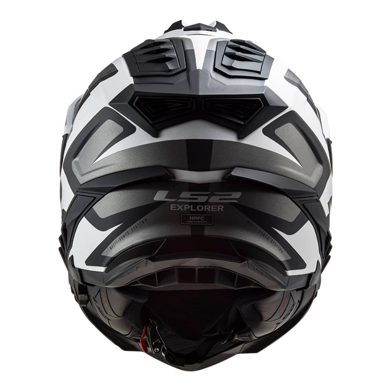 LS2 MX701 Explorer Alter Motorcycle Helmet HPFC 06 - Matte Black / White Size Small 55 56cm