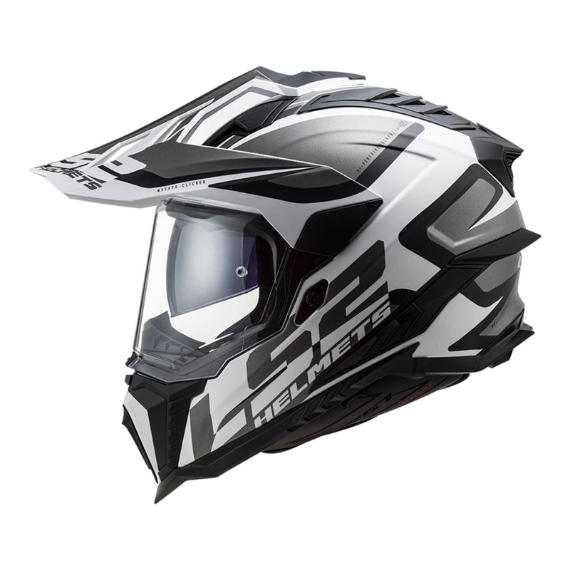 LS2 MX701 Explorer Alter Motorcycle Helmet HPFC 06 - Matte Black / White Size 3XL 65 66cm