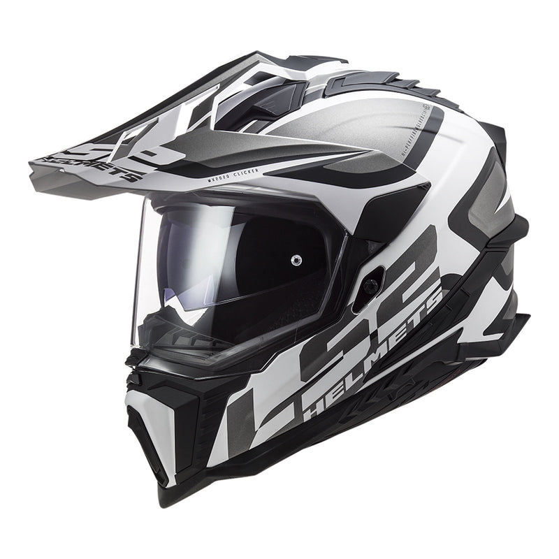 LS2 MX701 Explorer Alter Helmet - Matte Black / White Size XS 53 54cm