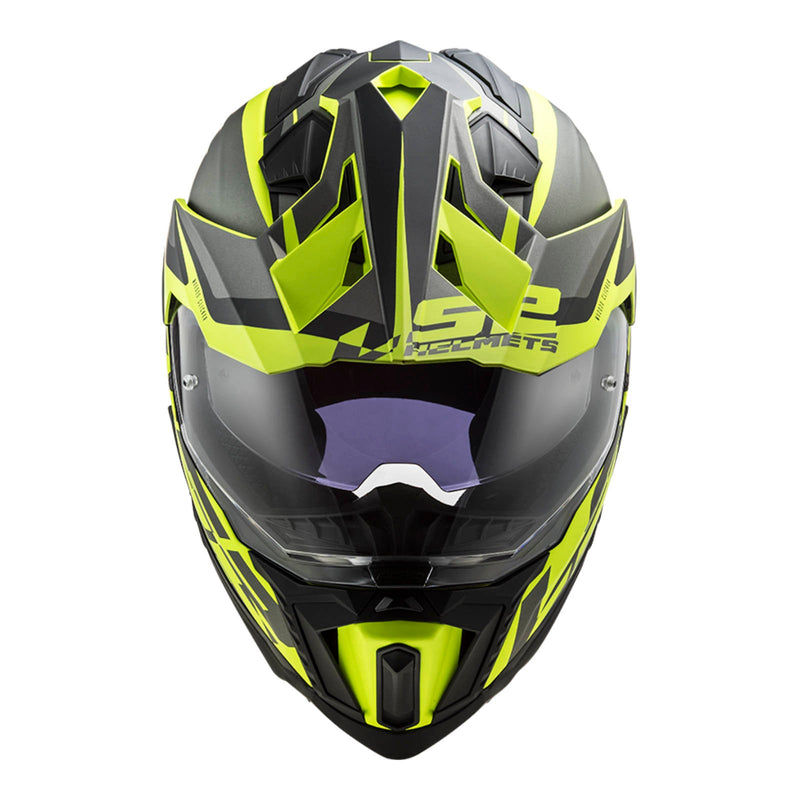 LS2 MX701 Explorer Alter Helmet - Matte Black / Hi-Vis Size Small 55 56cm