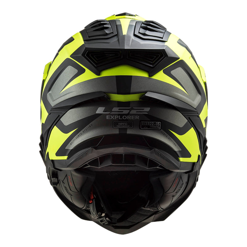 LS2 MX701 Explorer Alter Helmet - Matte Black / Hi-Vis Size Small 55 56cm