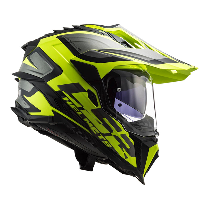 LS2 MX701 Explorer Alter Helmet - Matte Black / Hi-Vis Size Small 55 56cm