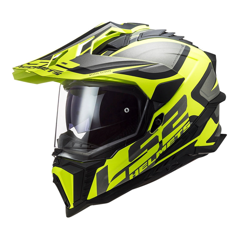 LS2 MX701 Explorer Alter Helmet - Matte Black / Hi-Vis Size Small 55 56cm