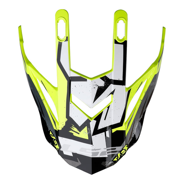 LS2 MX437 FAST EVO PEAK CRUSHER BLACK H-V YELLOW