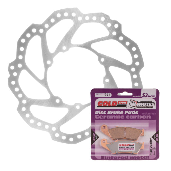 BRAKE ROTOR & PAD FRONT KIT - HON CRF250R 15-20 - WAVE