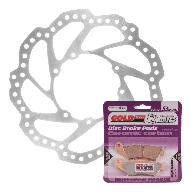 BRAKE ROTOR & PAD FRONT KIT - HON CRF450R 15-20 - WAVE