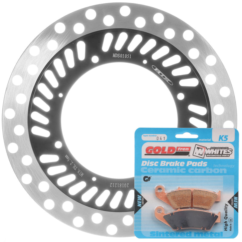 Whites Brake Rotor & Pad Front Kit - Honda CRF230F 05-20