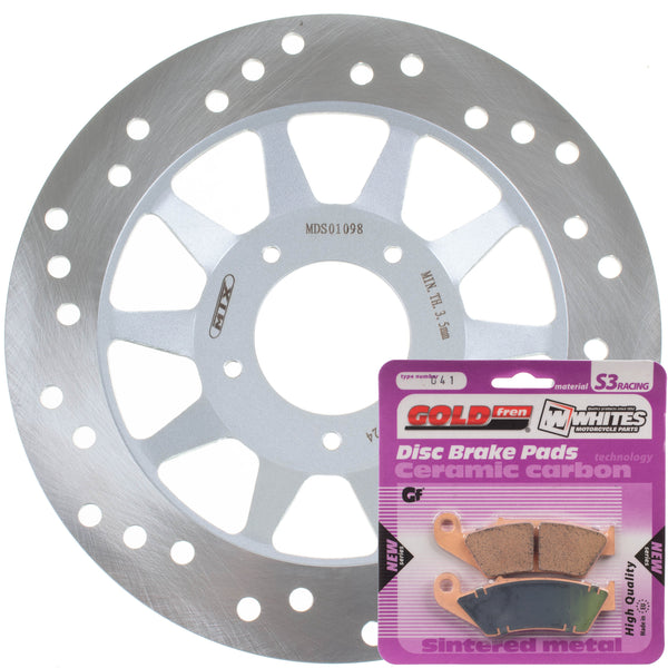 Whites Brake Rotor & Pad Front Kit - Honda XR150L 14-20