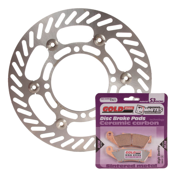 Whites Brake Rotor & Pad Front Kit - Suzuki RMZ250 04-06