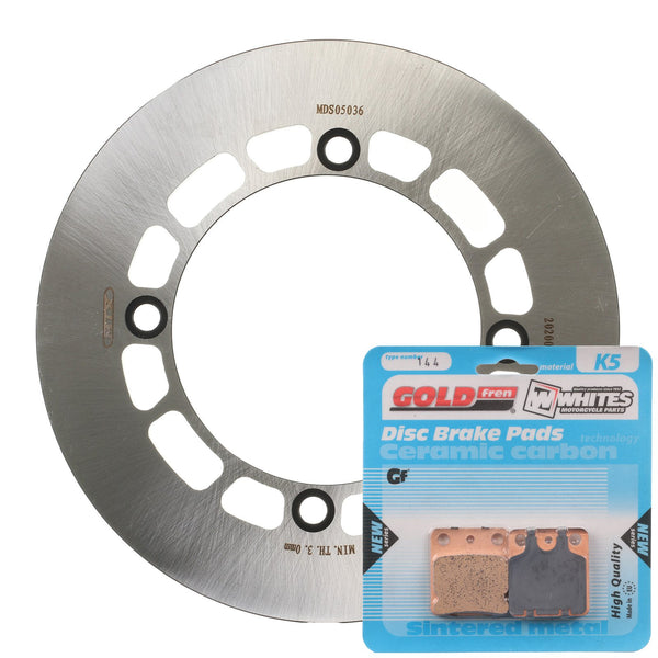 Whites Brake Rotor & Pad Front Kit - Suzuki DR200SE Trojan 95-20