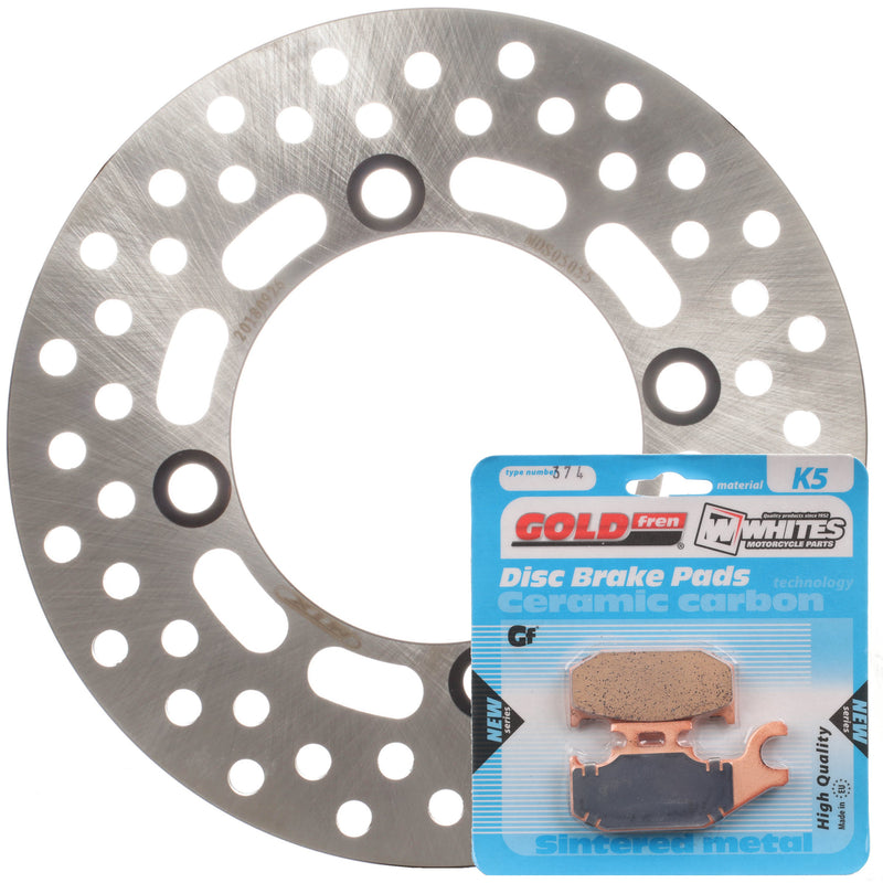 Whites Brake Rotor & Pad Front Kit - Suzuki LTA500 Axi 14-18 - Right