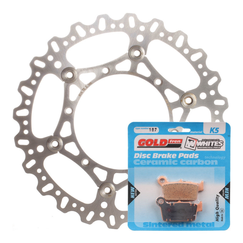 BRAKE ROTOR & PAD FRONT KIT - YAM WR250F 17-20 - WAVE