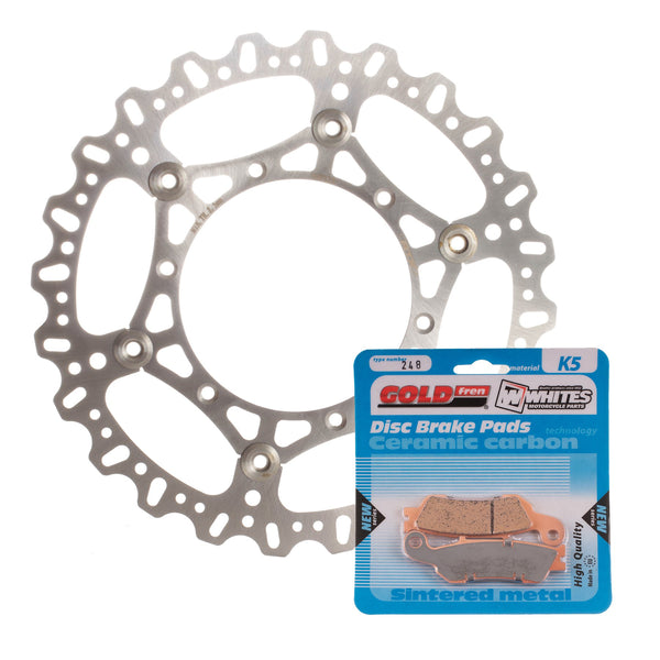 BRAKE ROTOR & PAD FRONT KIT - YAM WR450F 16-20 - WAVE