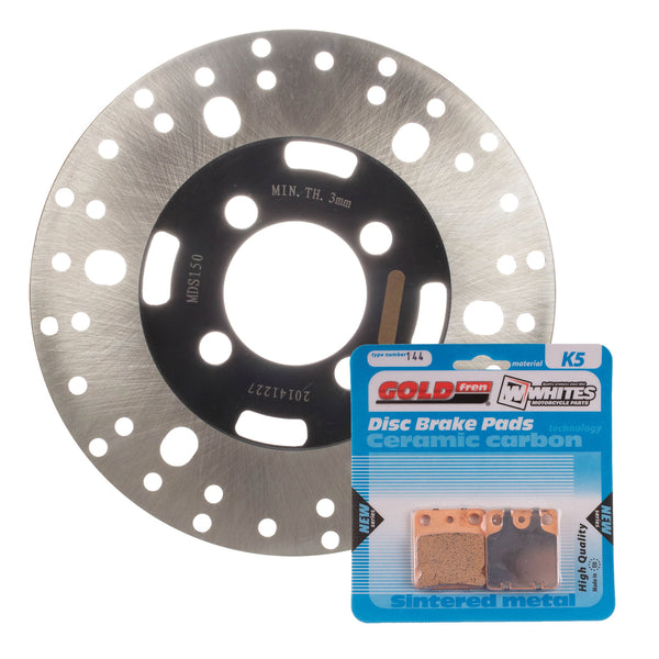 BRAKE ROTOR & PAD FRONT KIT - YAM YFM350FW BIG BEAR 99