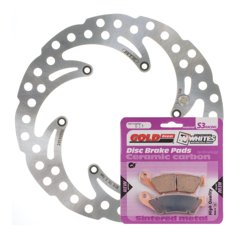 BRAKE ROTOR & PAD FRONT KIT - KTM 300 EXC 98-03 - WAVE