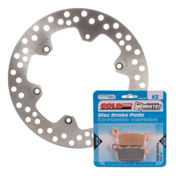 Whites Brake Rotor & Pad Rear Kit - Suzuki DRZ400E 00-20