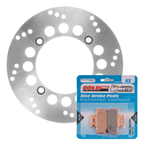 Whites Brake Rotor & Pad Rear Kit - Suzuki DR650SE 96-20