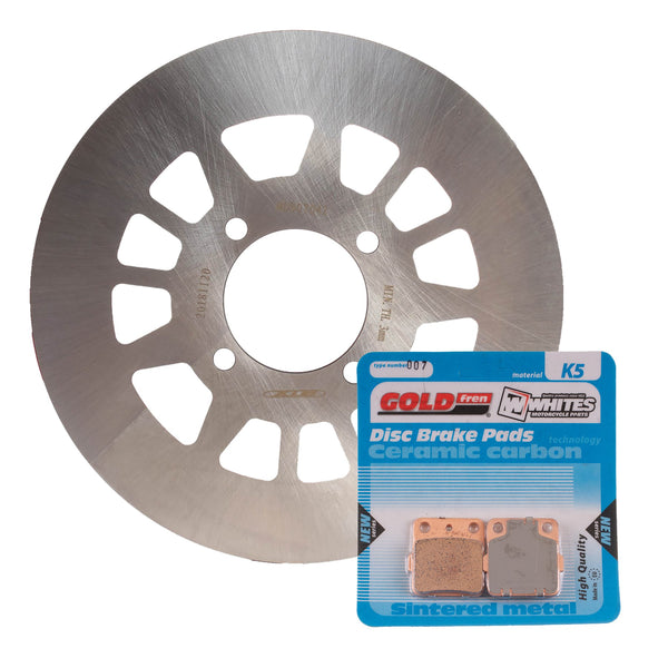 BRAKE ROTOR & PAD REAR KIT - YAM YFM350FX WOLVERINE 95-05