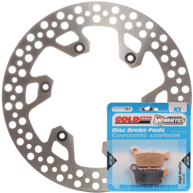 Whites Brake Rotor & Pad Rear Kit - Yamaha YZ125 03-20