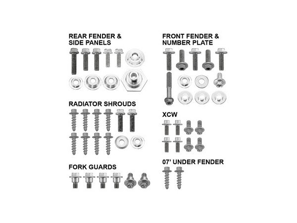 Psychic Mx Body Panel Fastener Bolt Pack Ktm 125Sx 250Sx 250Sxf 350Sxf 450Sxf 07-10 200Xc 250Xc 300Xc