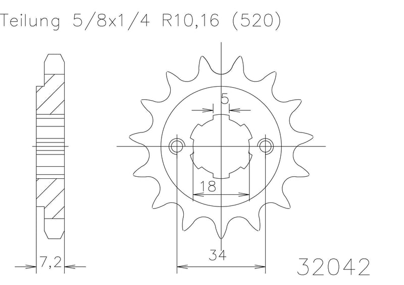 Psychic Mx Sprocket Front Honda Kymco 13T