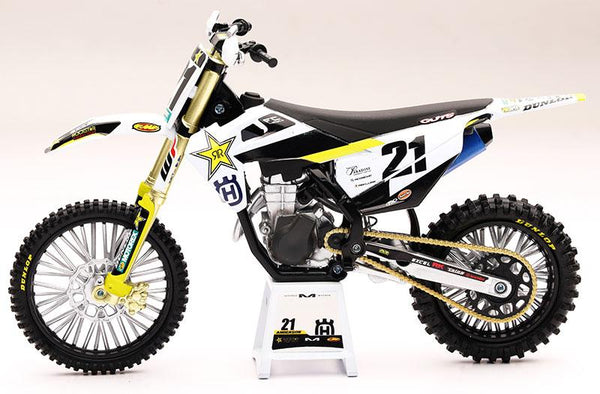 New Ray Model Dirt Bike Husqvarna Fc450 1:12 Scale By Factory Racing Rockstar Energy Jason Anderson