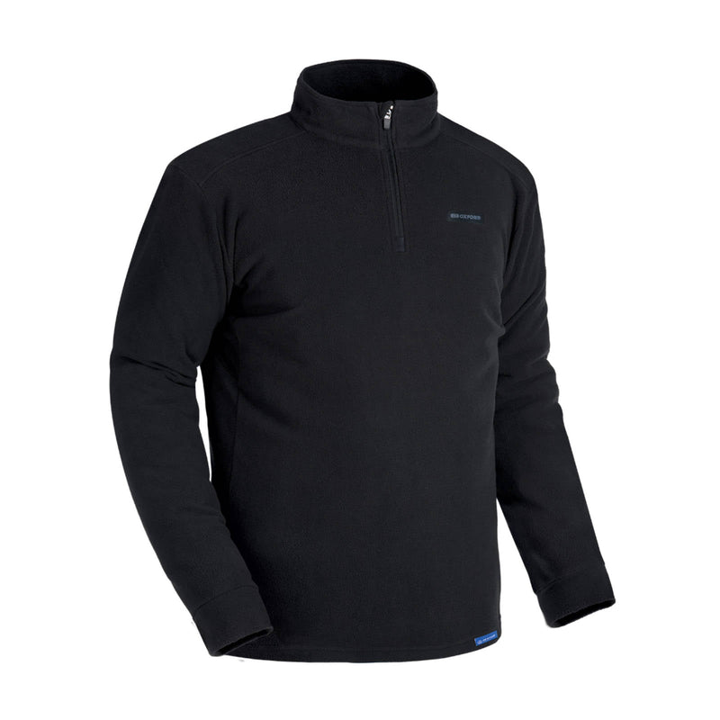 Oxford Advanced Micro Fleece 1 2 Neck Ms Top Black M