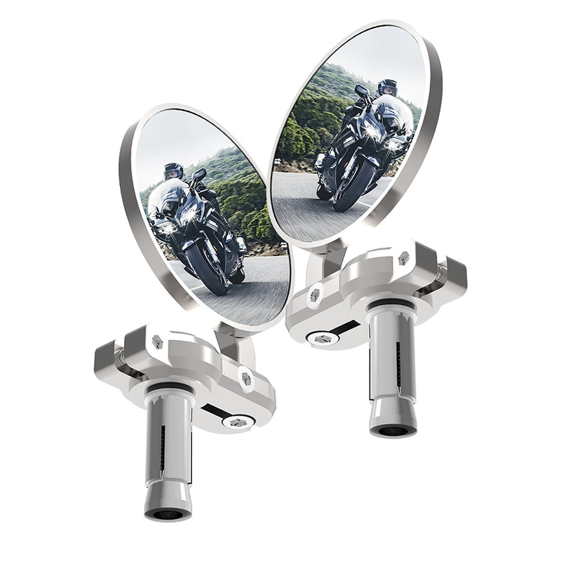 OXFORD BAR END MIRRORS SIL PR (NEW)(replaces OXOX121 )