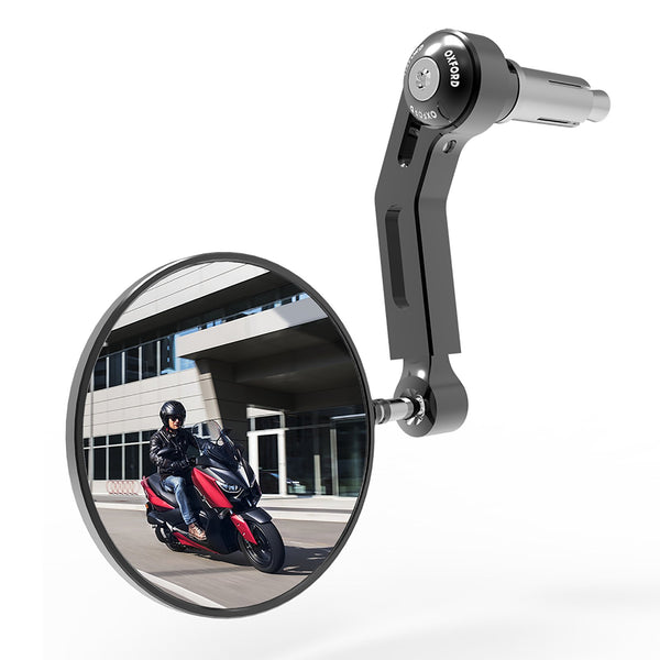 OXFORD PREMIUM BAR END MIRROR LEFT BLK