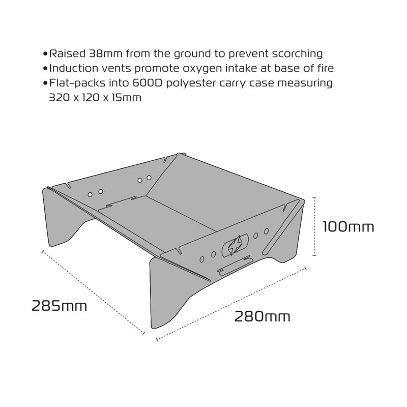 OXFORD FIRE PIT (INCLUDING THE CARRYING CASE)