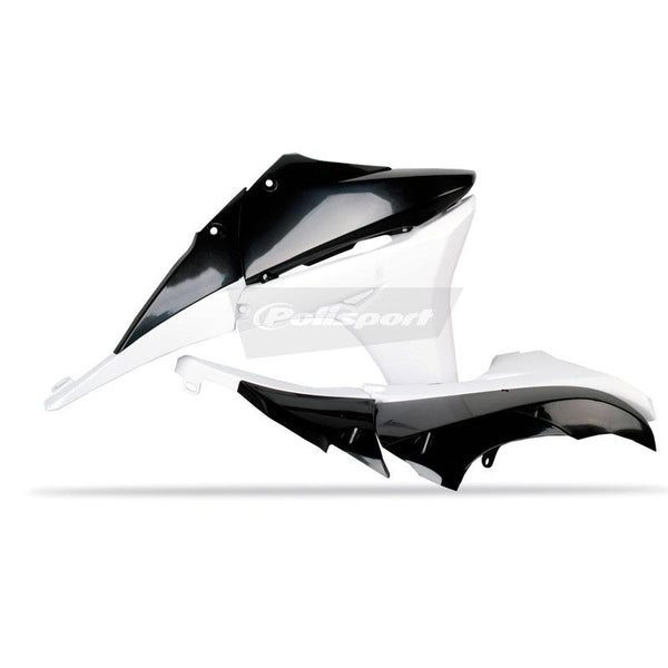 RAD SCOOPS w/TANK COVER YAM YZ450F 10-13 BLK/WHT