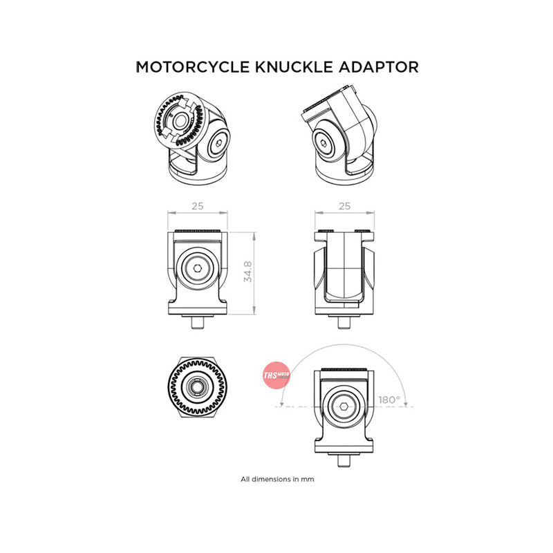 Quad Lock Knuckle Adaptor Accessory Phone Mount