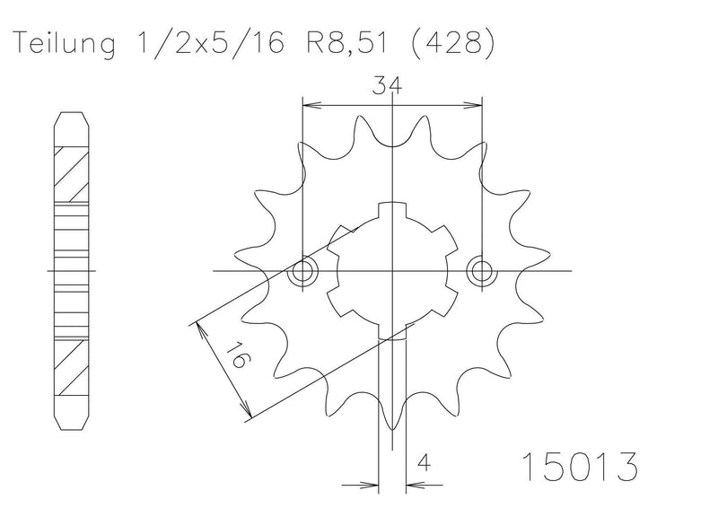 Moto Master Sprocket Front 13T 13 Tooth