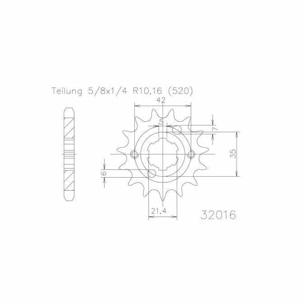 Moto Master Sprocket Front Kawasaki KX450F 06-20 KLX450R 08-20 13T