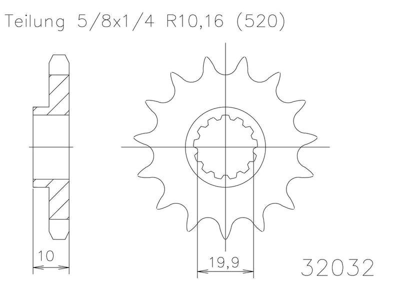 Moto Master Sprocket Front 13T 13 Tooth