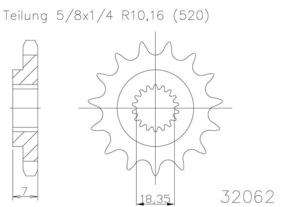 Moto Master Sprocket Front Made in Holland RM125 83-13 RMZ250 07-12 13T